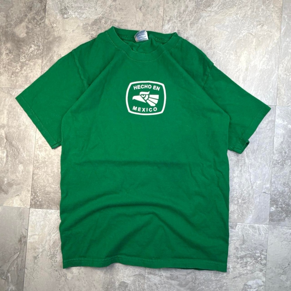 Vintage Green Hecho En Mexico Graphic T Shirt Small